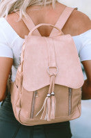 Multifunctional Faux Leather Casual Backpack